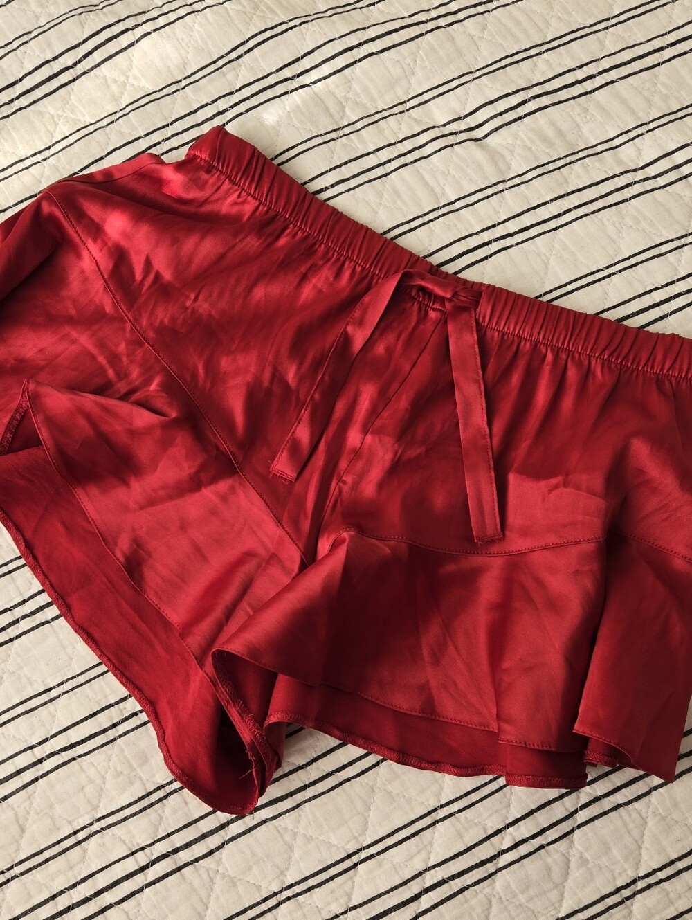 Victoria's Secret Satin Sleep Shorts In Wine